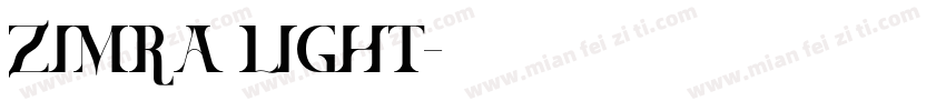 Zimra Light字体转换